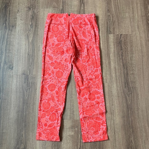 NWOT Sigrid Olsen “Signature” Pink Red Floral Linen Pants Sz 6 - Picture 10 of 11